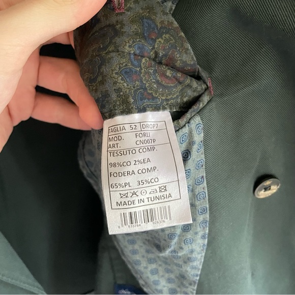 Domenico Tagliente Green Double Breasted Sportcoat size EU52 - Picture 4 of 7